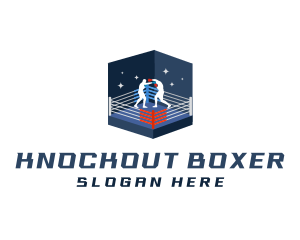 Boxer - Sports Boxing Ring logo design