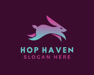 Hop - Bunny Hop Rabbit logo design