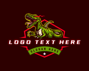 Velociraptor - Fierce Velociraptor Gaming logo design