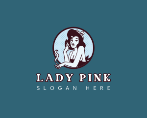 Smoking Sexy Lady logo design