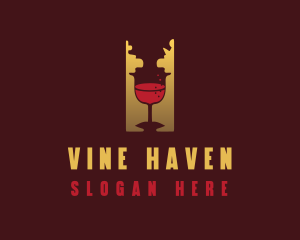 Wine Bar Chess logo design