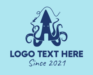 Kraken - Squid Fishing Mascot logo design