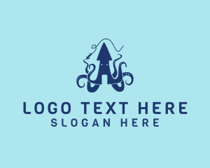 Abyssmal - Marine Squid Fishing logo design