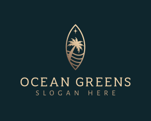 Surfboard Beach Resort logo design