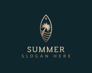 Surfboard Beach Resort logo design