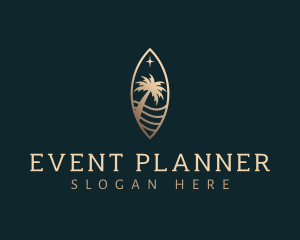 Island - Surfboard Beach Resort logo design