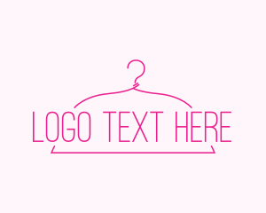 Wardrobe - Fashion Apparel Hanger logo design