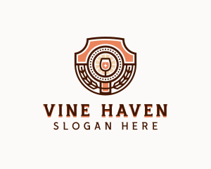 Wine Glass Winery logo design