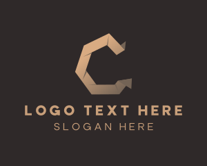 Letter C - Origami Art MuseumLetter C logo design