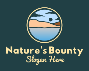 Nature Beach Landscape logo design