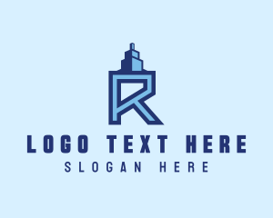 Land - Letter R Realty logo design