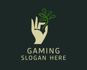 Hand Seedling Plant  Logo