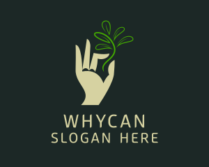 Produce - Hand Seedling Plant logo design