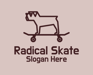 Skateboard - Minimalist Pug Skateboard logo design