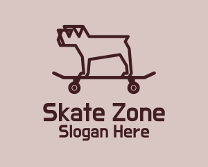 Minimalist Pug Skateboard logo design