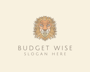 Wild Lion Face logo design