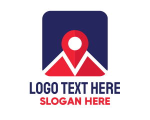 Route - Location Pin Map App logo design