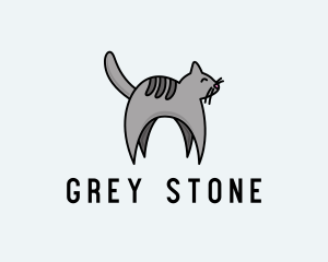 Grey - Gray Pet Cat logo design