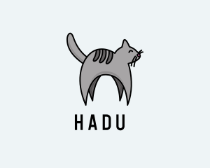 Cat Breeding - Gray Pet Cat logo design