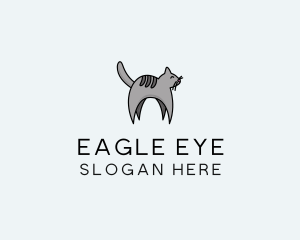 Gray Pet Cat logo design