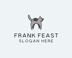 Gray Pet Cat logo design