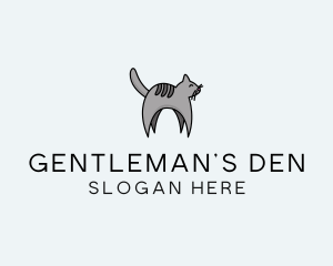 Gray Pet Cat logo design