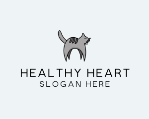 Gray Pet Cat logo design