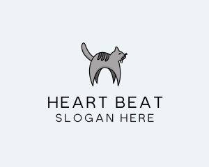 Gray Pet Cat logo design