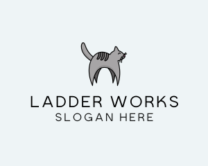 Gray Pet Cat logo design