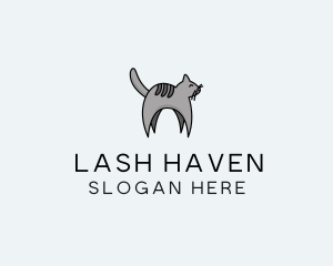 Gray Pet Cat logo design