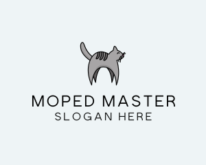 Gray Pet Cat logo design