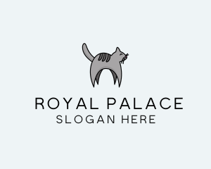 Gray Pet Cat logo design