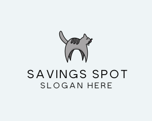 Gray Pet Cat logo design