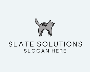 Grey - Gray Pet Cat logo design