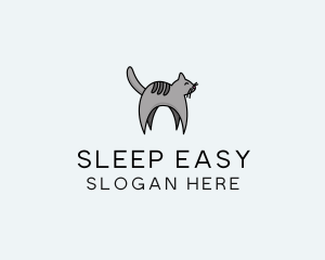 Gray Pet Cat logo design