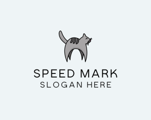 Gray Pet Cat logo design