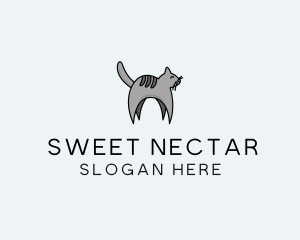 Gray Pet Cat logo design