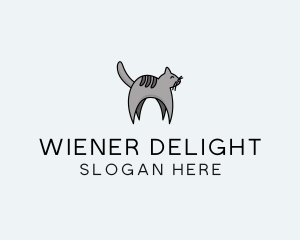 Gray Pet Cat logo design