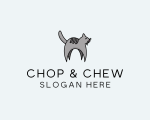 Gray Pet Cat logo design