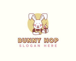 Bunny Rabbit Gelato logo design