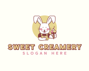 Bunny Rabbit Gelato logo design