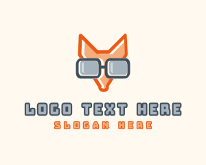 Foxy - Cool Fox Shades logo design