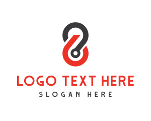 Eighth - Technology Abstract Number 8 logo design