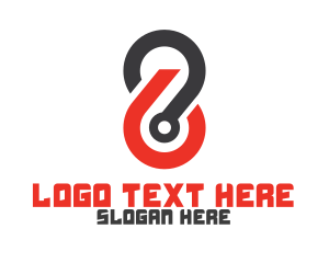 Eighth - Modern Outline Number 8 logo design