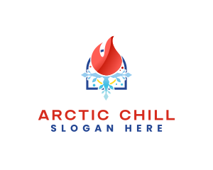 Cold - HVAC Heat Cold logo design