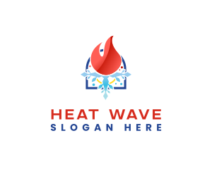 Heat - HVAC Heat Cold logo design