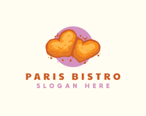 Heart Cookie Sweet logo design