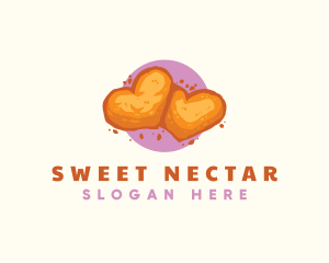 Heart Cookie Sweet logo design