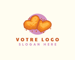 Heart Shape - Heart Cookie Sweet logo design