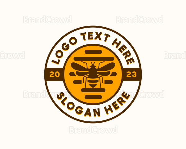 Beehive Honey Bee Logo